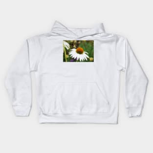 Echinacea Purpurea with Bee Kids Hoodie